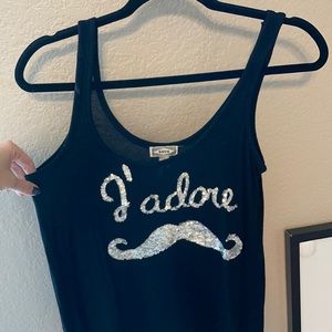 Black flowy tank top